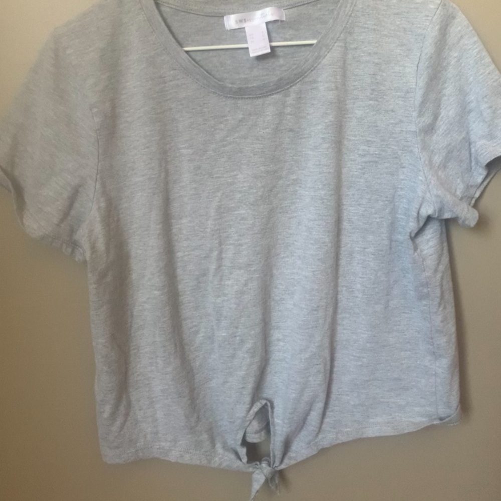 SWS Essentials Grey Top with Draw Strings